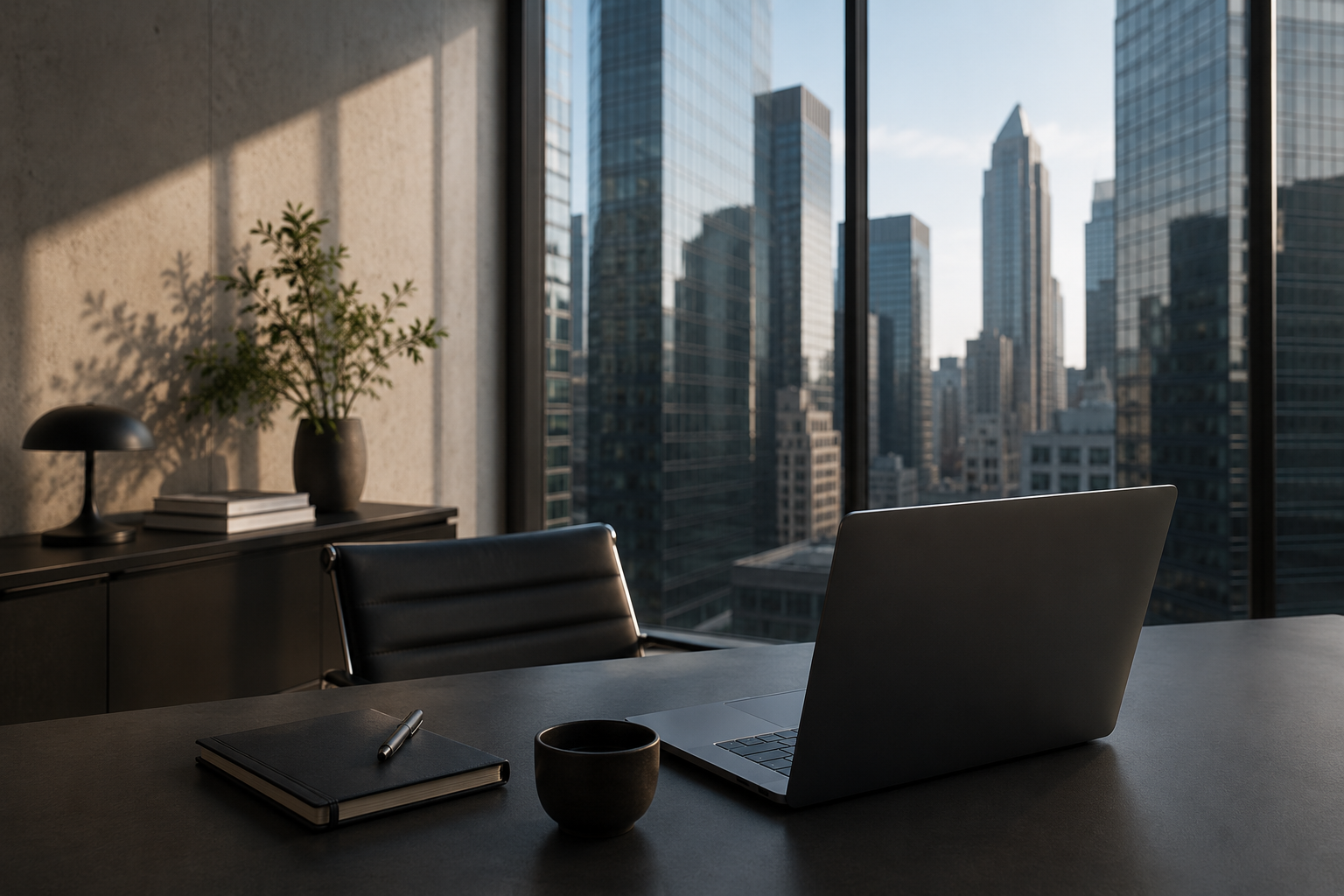 Modern professional workspace representing search strategy and visibility